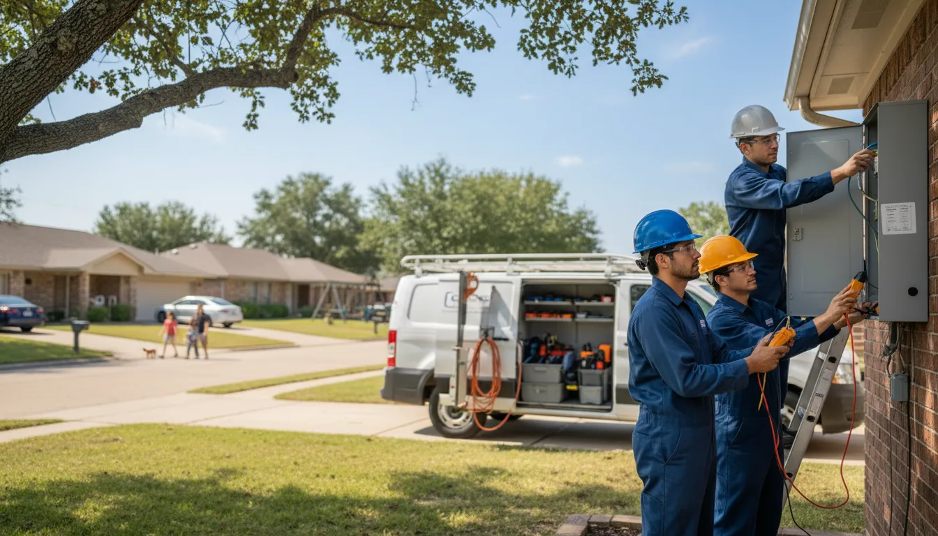 Certified electrician providing emergency electrical services in Keyesport, IL